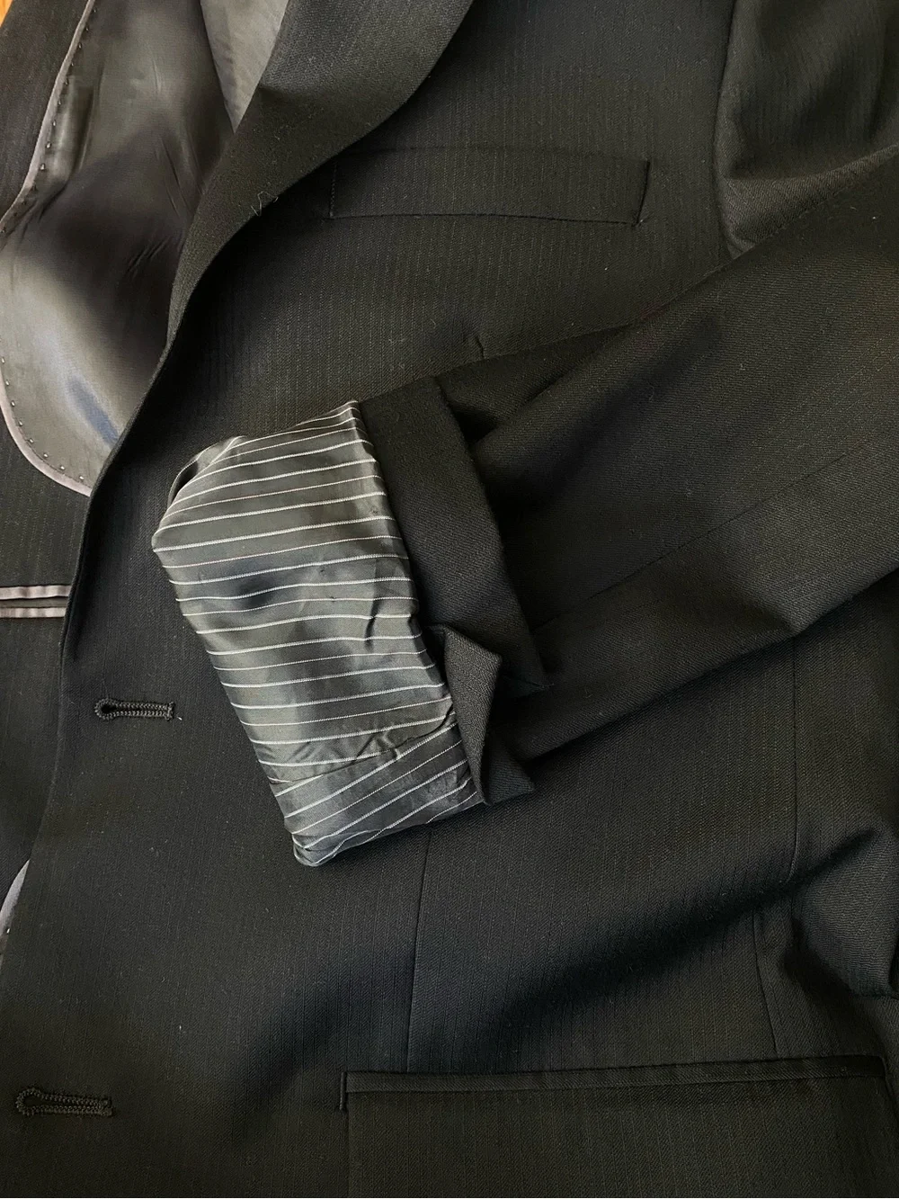 Marc Anthony Black Two-Button Suit Jacket